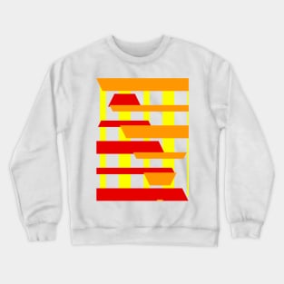 Abstract Pattern Orange Red Yellow Crewneck Sweatshirt